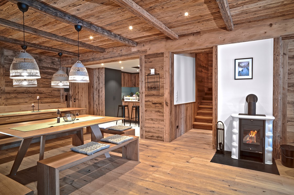 Wanderhotel: Essbereich im Chalet Arlberg im Berghaus Schröcken - Berghaus Schröcken
