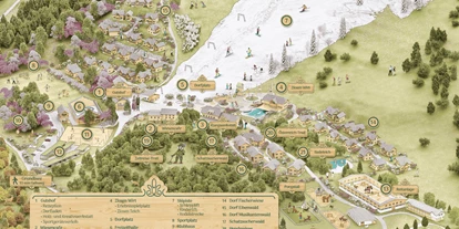 Wanderurlaub - Sonnenterrasse - Bad Aussee - Dorfplan Narzissendorf Zloam - Narzissendorf Zloam