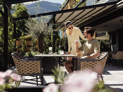 Wanderurlaub - Fahrstuhl - Gastterrasse - PACHMAIR 1453 apart resort