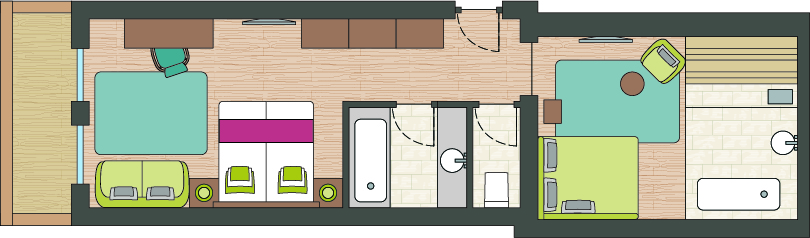 ZillergrundRock Luxury Mountain Resort Zimmerkategorien Design Suite Alpin Lodge