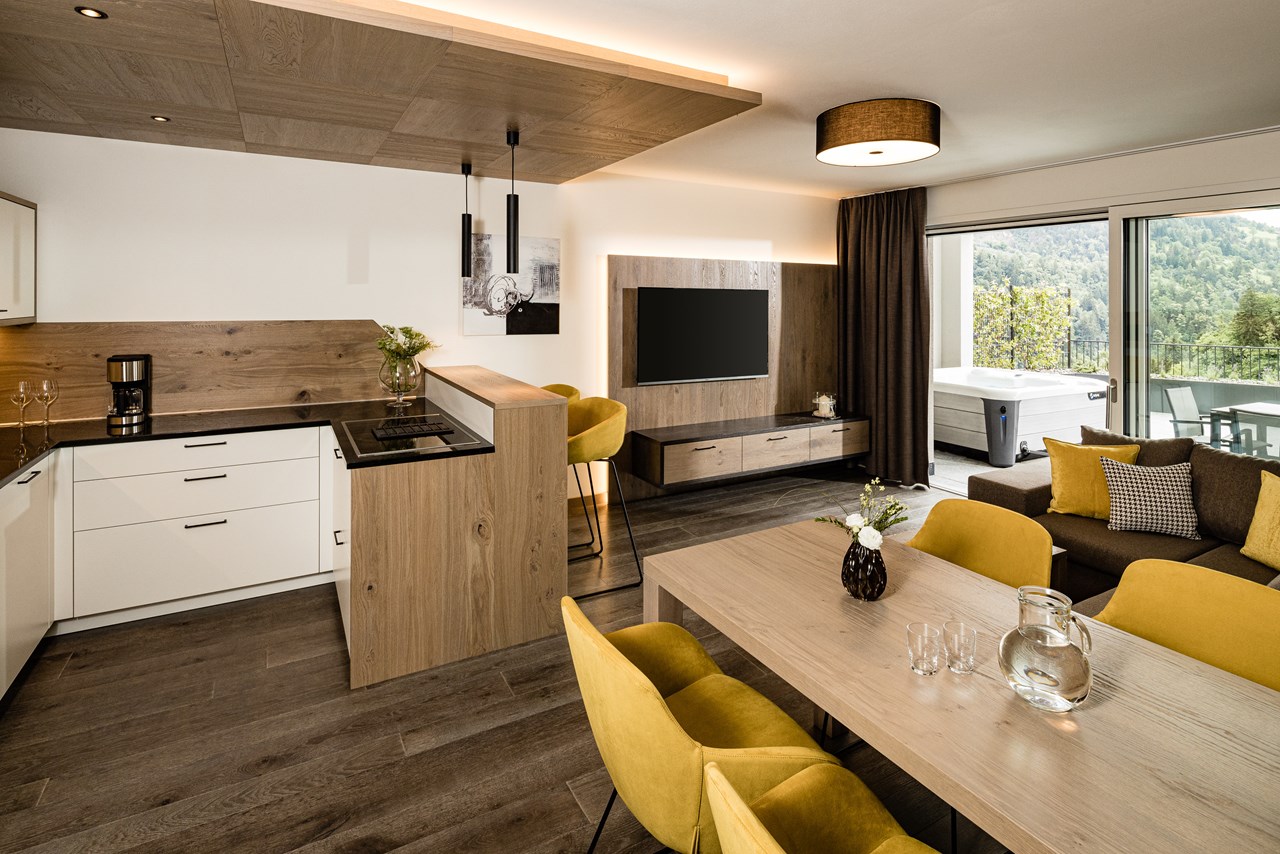 Panorama Residence Saltauserhof Resort Zimmerkategorien Typ 15 – Two Bedroom Suite mit Terrasse und Whirlpool