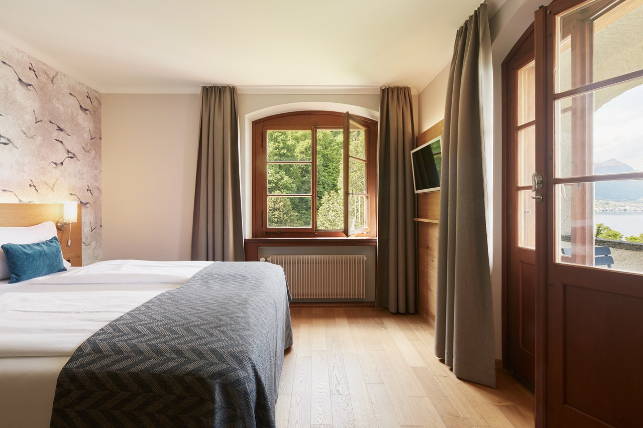 See- und Seminarhotel FloraAlpina Vitznau Zimmerkategorien Doppelzimmer Seeblick Standard