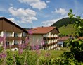 Wanderhotel: Seitenansicht des Hauses mit dem Staufen im Hintergrund - Hotel Interest of Bavaria