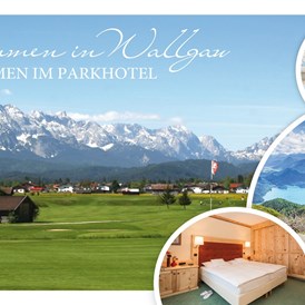 Wanderhotel: Das Parkhotel Wallgau liegt auf dem Sonnenplateau der Alpenwelt Karwendel. 10 min von Mittenwald und dem Walchensee entfernt, bietet die Lage den perfekten Einstieg in Ihre Wanderung.  - Parkhotel Wallgau