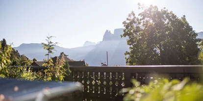 Wanderurlaub - Klobenstein - Ausblick von der Zimmerterrasse aus - Hotel Bemelmans-Post