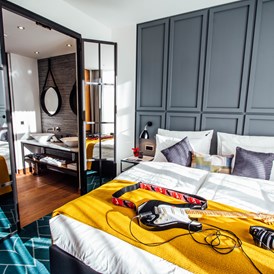 Wanderhotel: Rock Star Suite Schlafzimmer - Hard Rock Hotel Davos