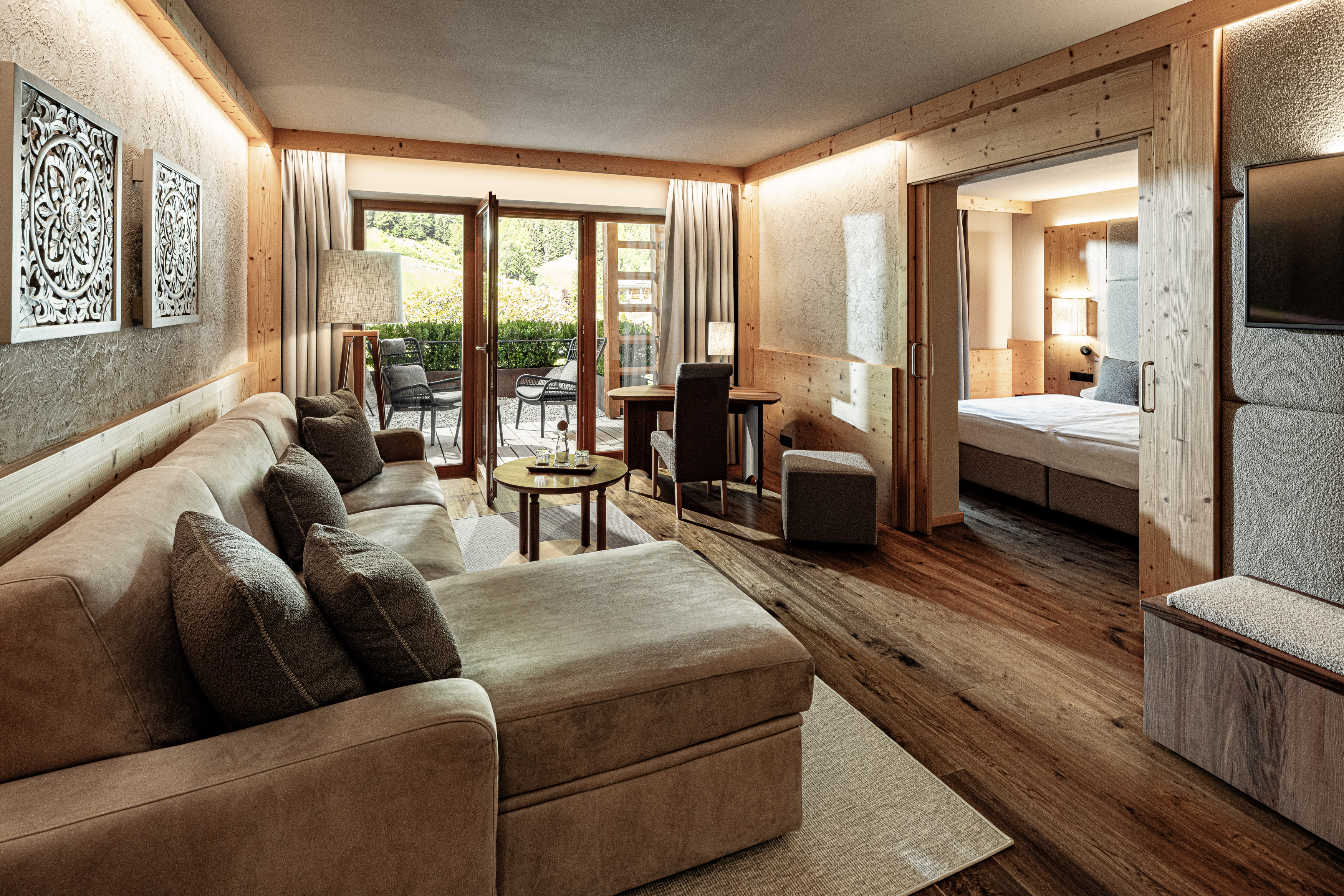 Hotel Masl Zimmerkategorien Suite Garden Deluxe ca. 50m²- für 2 - 4 Personen (geeignet auch für Familien)