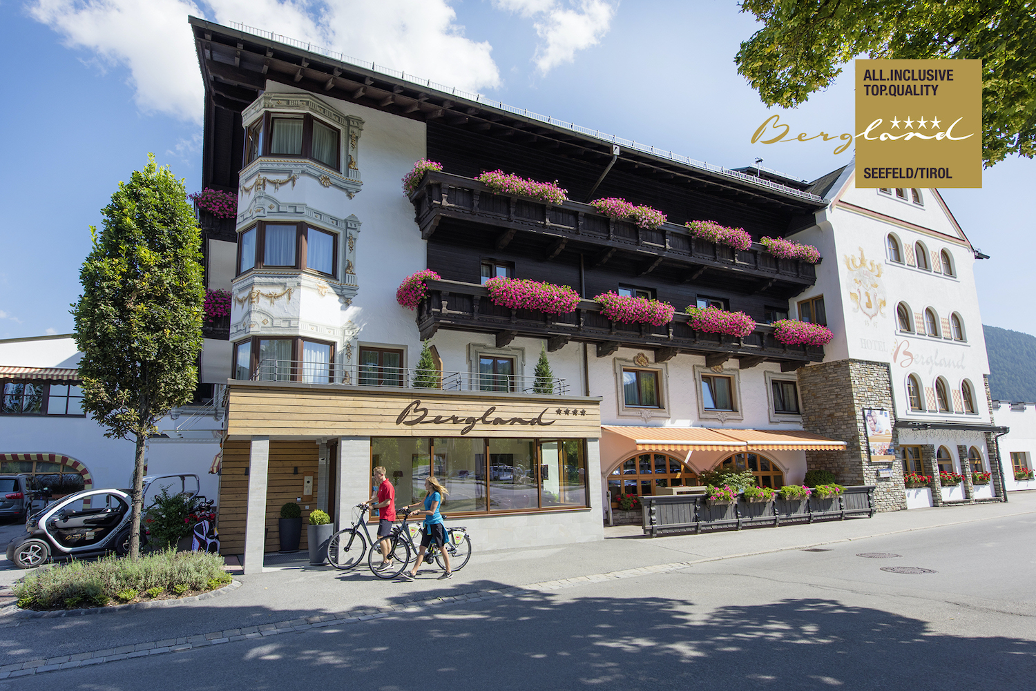 Wanderhotel: Außenansicht Hotel Bergland Seefeld - Hotel Bergland in Seefeld
